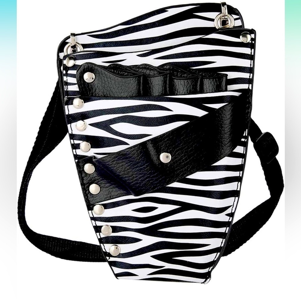 Hairdressing Belt Bag, Soft Leather Salon Barber Hairdressing Scissor Shears
